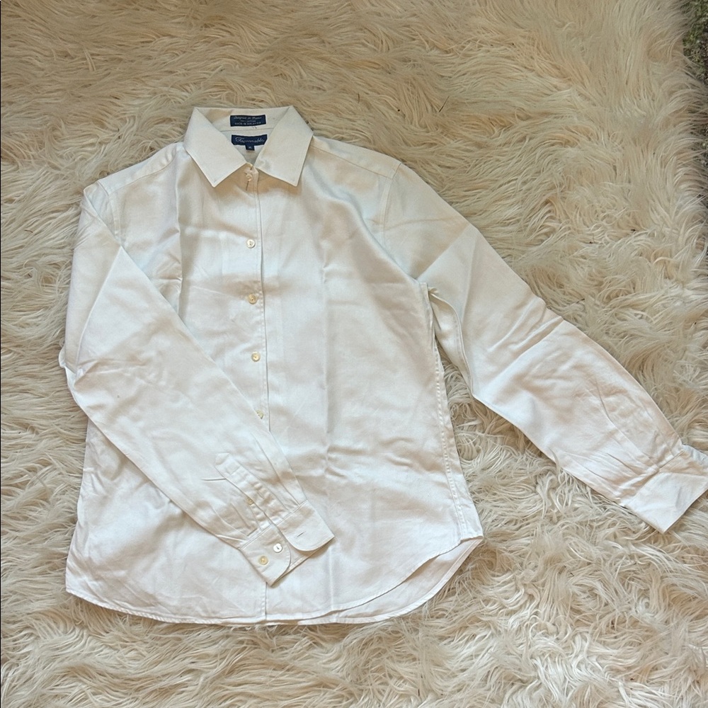 Faconnable Classic White Button-Down Shirt
